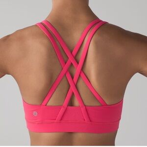 Lululemon Athletica Pink Sports Bra with Adjustable Straps and Molded Cups